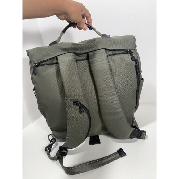 TUMI T-Tech Bag Olive Convertible Ballistic Messenger Bag Padded Backpack - Picture 2 of 12